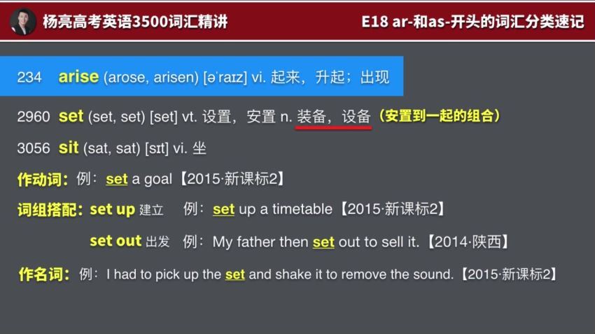 杨亮高考词汇3500有50个视频+4个音频+讲义，网盘下载(3.02G)