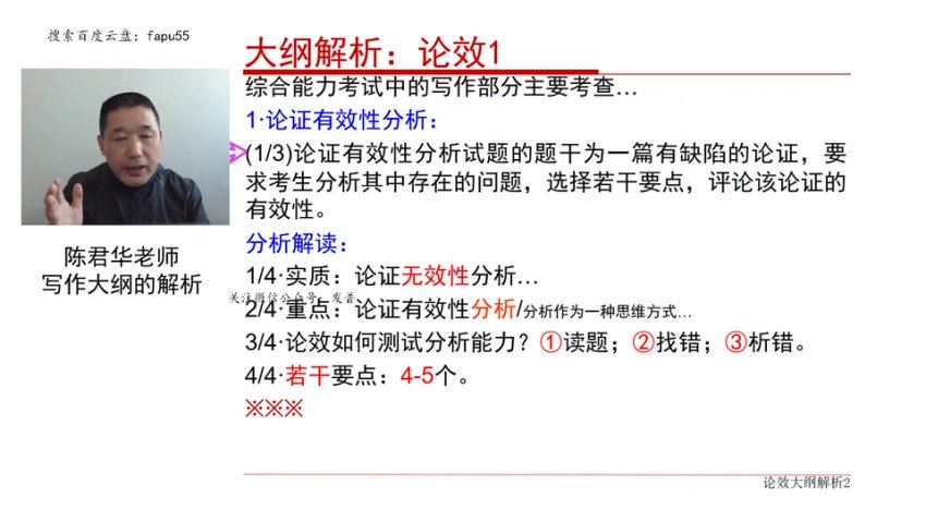 2024考研管综：【陈君华】（写作），网盘下载(29.77G)