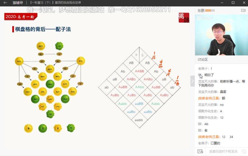 2020高三张鹏猿辅导生物秋季班，网盘下载(13.02G)