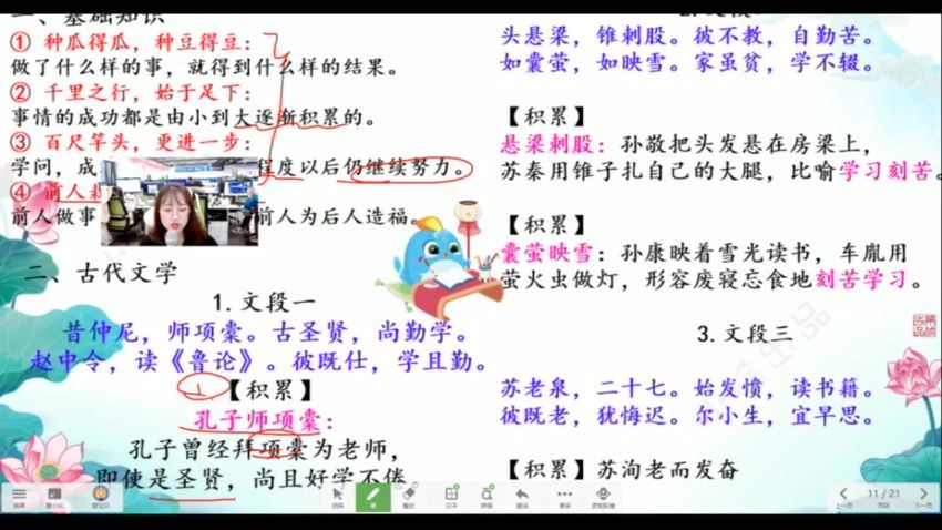 徐铭颖2021【秋】一年级语文秋季培训班（勤思A+在线-），网盘下载(13.94G)