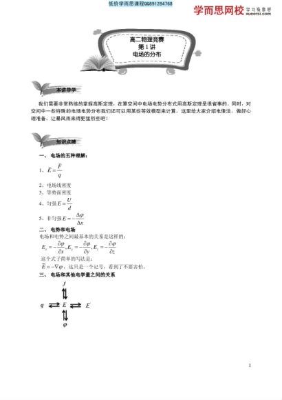 【八阶共45讲】[8180]高二全国高中物理竞赛--电学、相对论进阶（2013春季实录），网盘下载(6.54G)