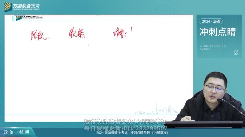 2024考研政治：【众合】政治冲刺密训系列，网盘下载(4.97G)