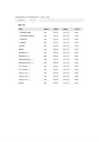 朱韬2019初二数学学而思春直播目标班（全国有讲义） (5.10G)，百度网盘