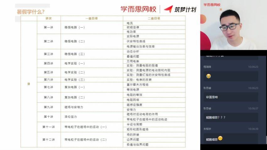 于鲲鹏2020【暑-目标强基计划】高二物理暑假直播班12讲 ，网盘下载(4.35G)